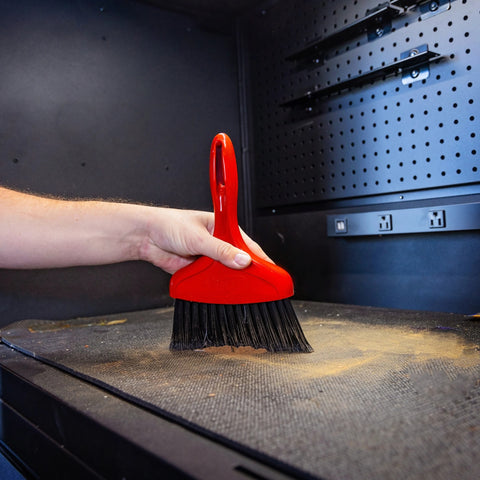 Whisk Broom 907 sweeping up dirt 
