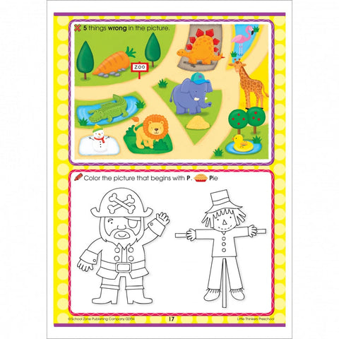 Little Thinkers Preschool Workbook 02354