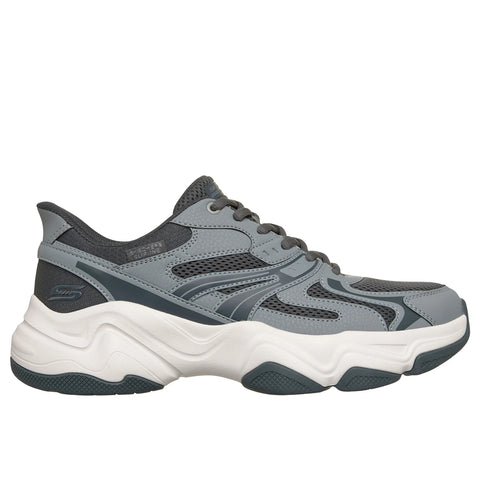 Skechers Slip-ins men's BOBS Sport Diego Fusion Look shoe in gray side view