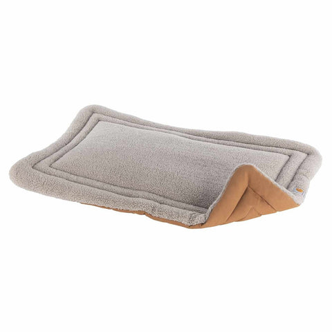 Carhartt Brown Firm Duck Sherpa-Topped Dog Napper Pad