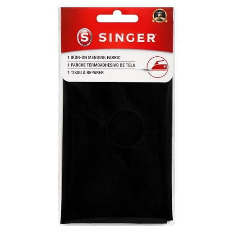 Singer Black Iron-On Mending Fabric patch