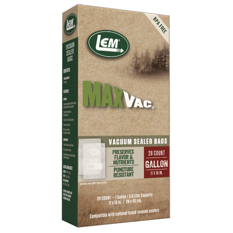 MAXVAC GALLON VACUUM SEALER BAGS 28CT
1388
