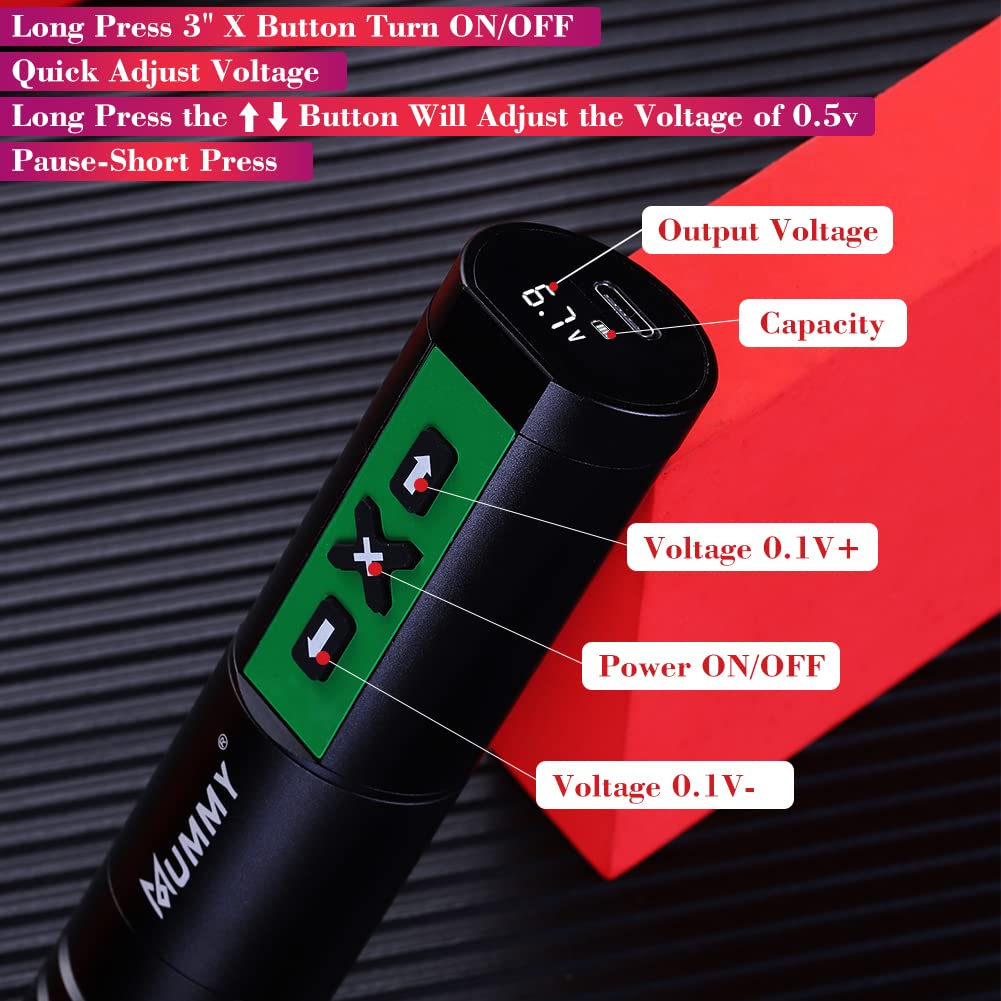 Mummy Wireless Tattoo Pen Machine C-1