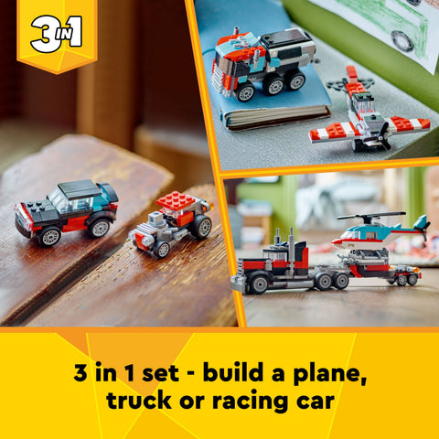 LEGO� Creator Flatbed Truck with Helicopter Toy 31146