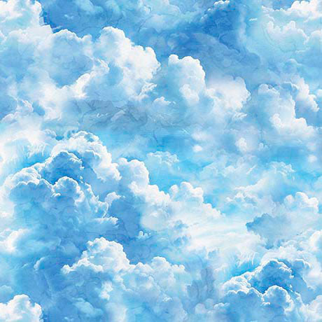 sky blue, Earthly Delights Collection Cotton Fabric 31