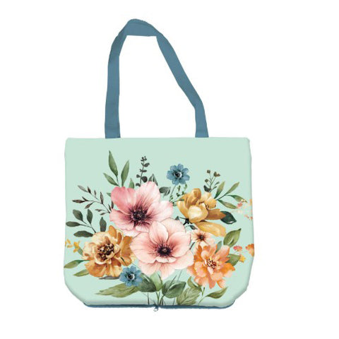 floral, Foldable Compact Tote Bag HT