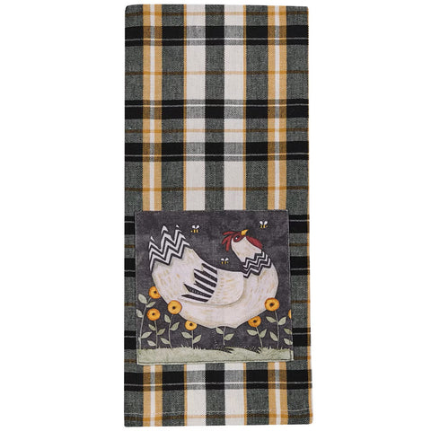 My Little White Hen Design Decorative Dishtowel 4950-106