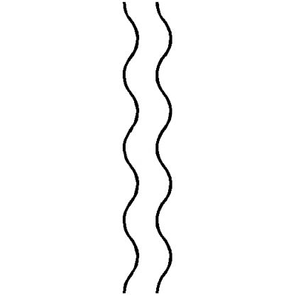0.75" Wavy Border Quilting Stencil 509