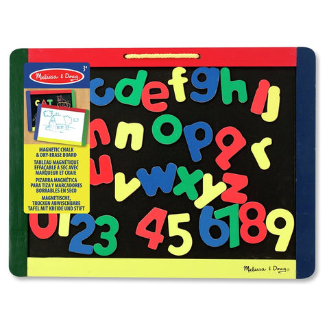 Melissa & Doug Wooden Magnetic Chalk & Dry-Erase Board