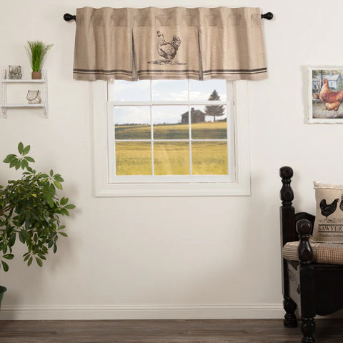 Sawyer Mill Chicken Pleated Valance 52206