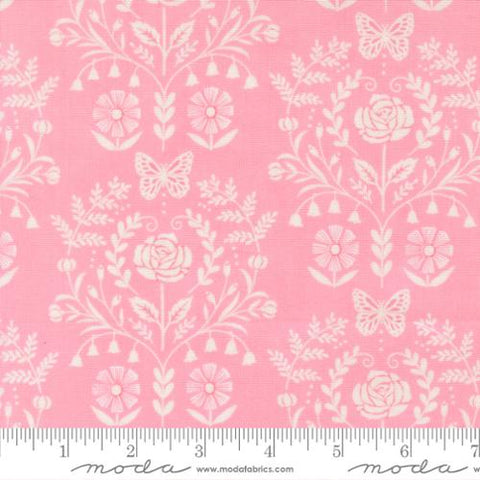 pink, Kindness Collection Damask Cotton Fabric 56152