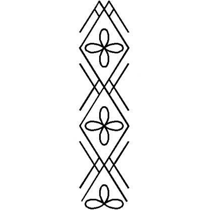 2.5" Pumpkin Seed Border Quilting Stencil 581