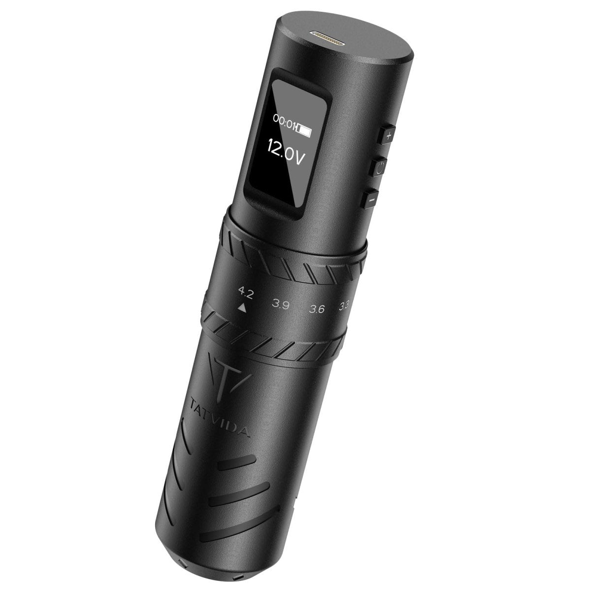 Tatvida Black Wireless Tattoo Pen Machine, 2400mAh with 7 Stroke