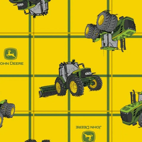 yellow plaid, John Deere Cotton Fabric Collection 46792