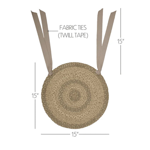 dimensions, Cobblestone Jute Chair Pad 67160