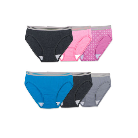 Fruit Of The Loom Women's Assorted Heather Bikini 6-Pack 6DBIKH2/H1