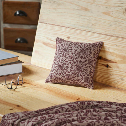burgundy, Custom House Jacquard Decorative Pillow 846