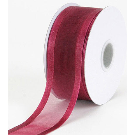 Wine Satin Edge Organza Ribbon 9100
