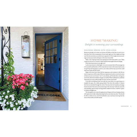 A Lovely Life
Savoring Simple Joys in Every Season Inside Sample Page  "Homemaking"