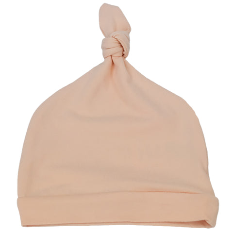 peach, Baby Girls' Knit Hat with Knot A42