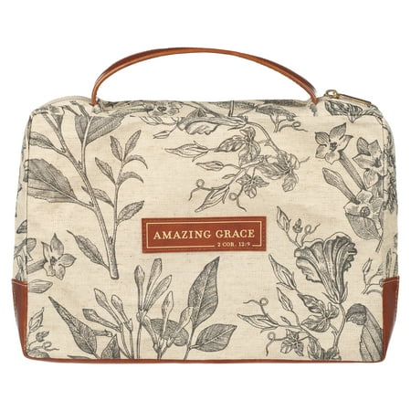 Amazing Grace Natural Canvas Bible Cover BBL782