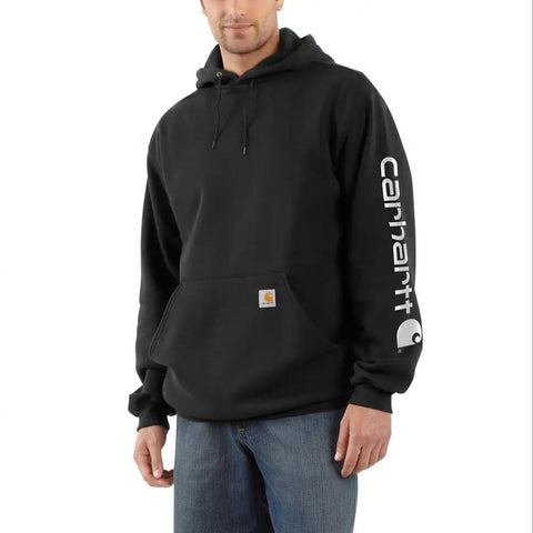 Black Men's Midweight Logo Hoodie K288