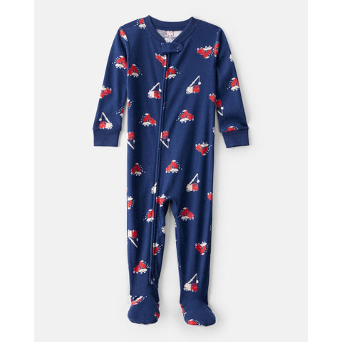 Baby Boy 100% Cotton Snug Fit 2-Way Zip Footie 1-Piece Pajamas 1U073