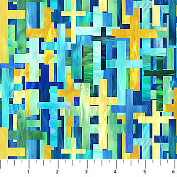 Risen Collection Large Crosses Cotton Fabric DP28662
