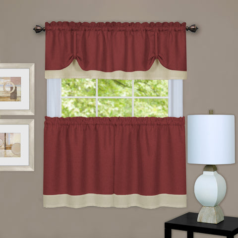 Marsala Tier & Valance set.