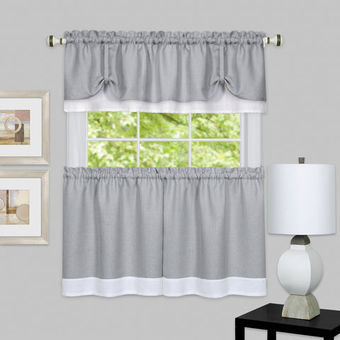 Grey Tier & Valance set.