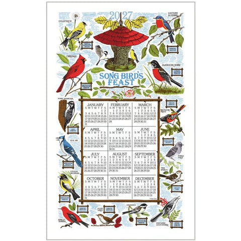 songbird feast, 2027 Calendar Towels