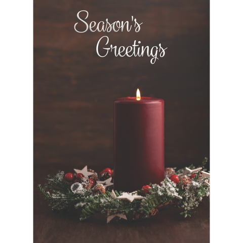 Family Treasures Christmas Candles greeting card