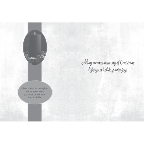 Family Treasures Christmas Candles greeting card with message
