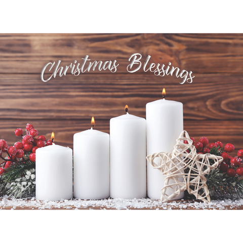 Family Treasures Christmas Candles greeting card