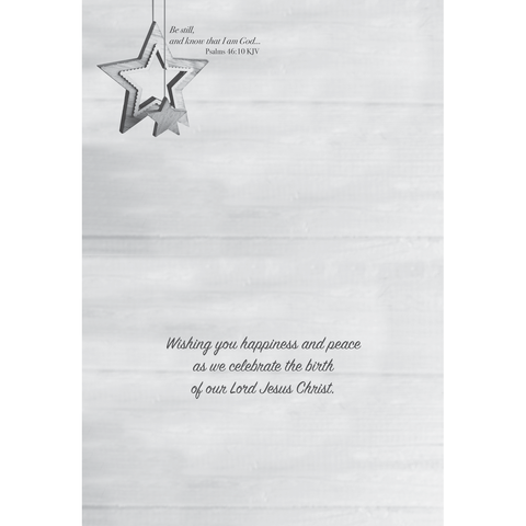 Family Treasures Christmas Stars greeting card with message
