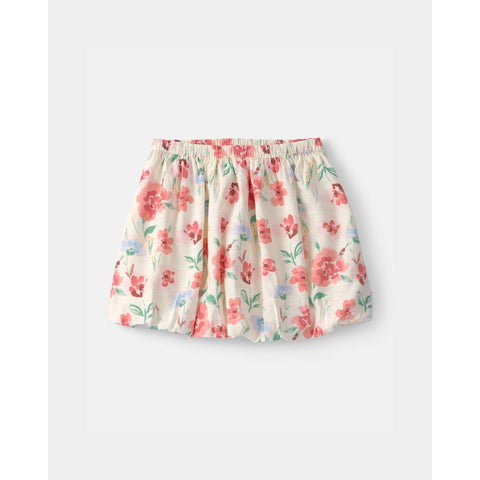 Girls' Floral Skirt - Cream