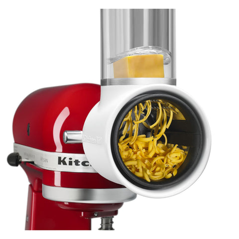 Shredding cheese with mixer