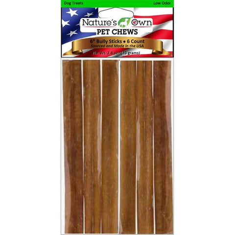 Low Odor Bully Sticks Dog Chew 6 Pack