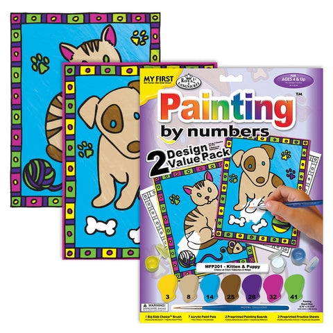 Junior Painting by Numbers Kitten + Puppy MFP201