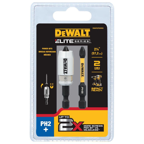 Phillips 2-1/4 in. L #2 Screwdriver Bit Steel 3 Pc