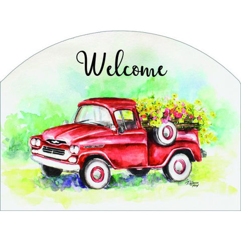 Spring & Summer Outdoor Plaque Red Truck Summer