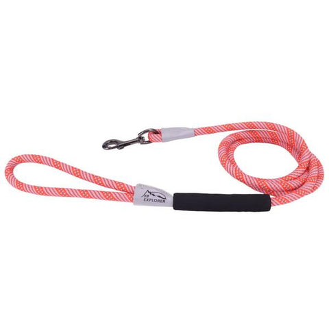 6 ft K9 Explorer Brights Reflective Braided Rope Snap Dog Leash