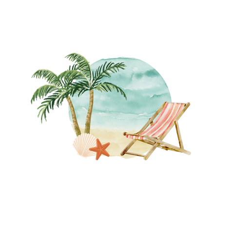 Beach vinyl sticker