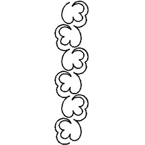 3.5" Cottonseed Border Quilting Stencil SAM423