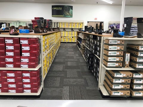 aisle of footwear