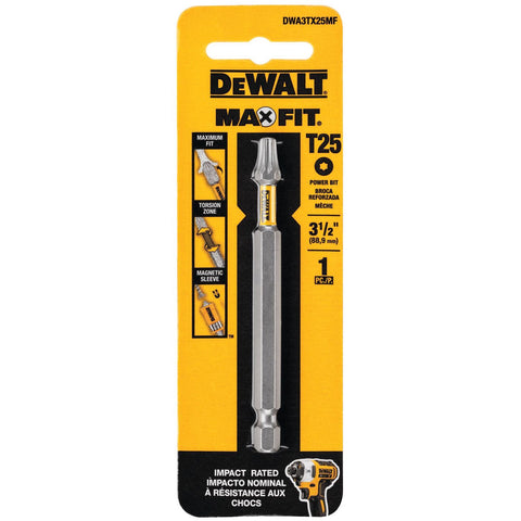 Torx #25 X 3.5 in. L Screwdriver Bit Steel 1 Pk