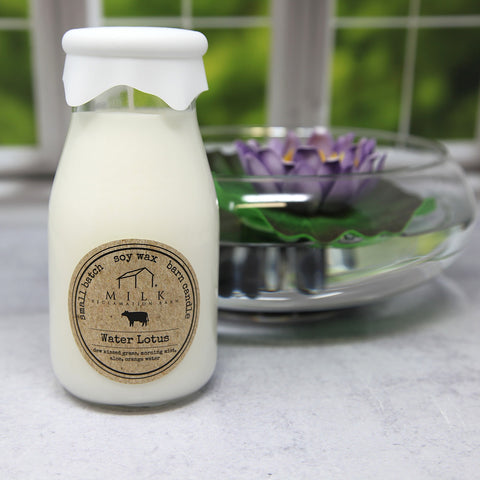 Water Lotus scent Milk Bottle Candle