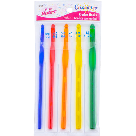 Susan Bates crochet hooks set for yarn.