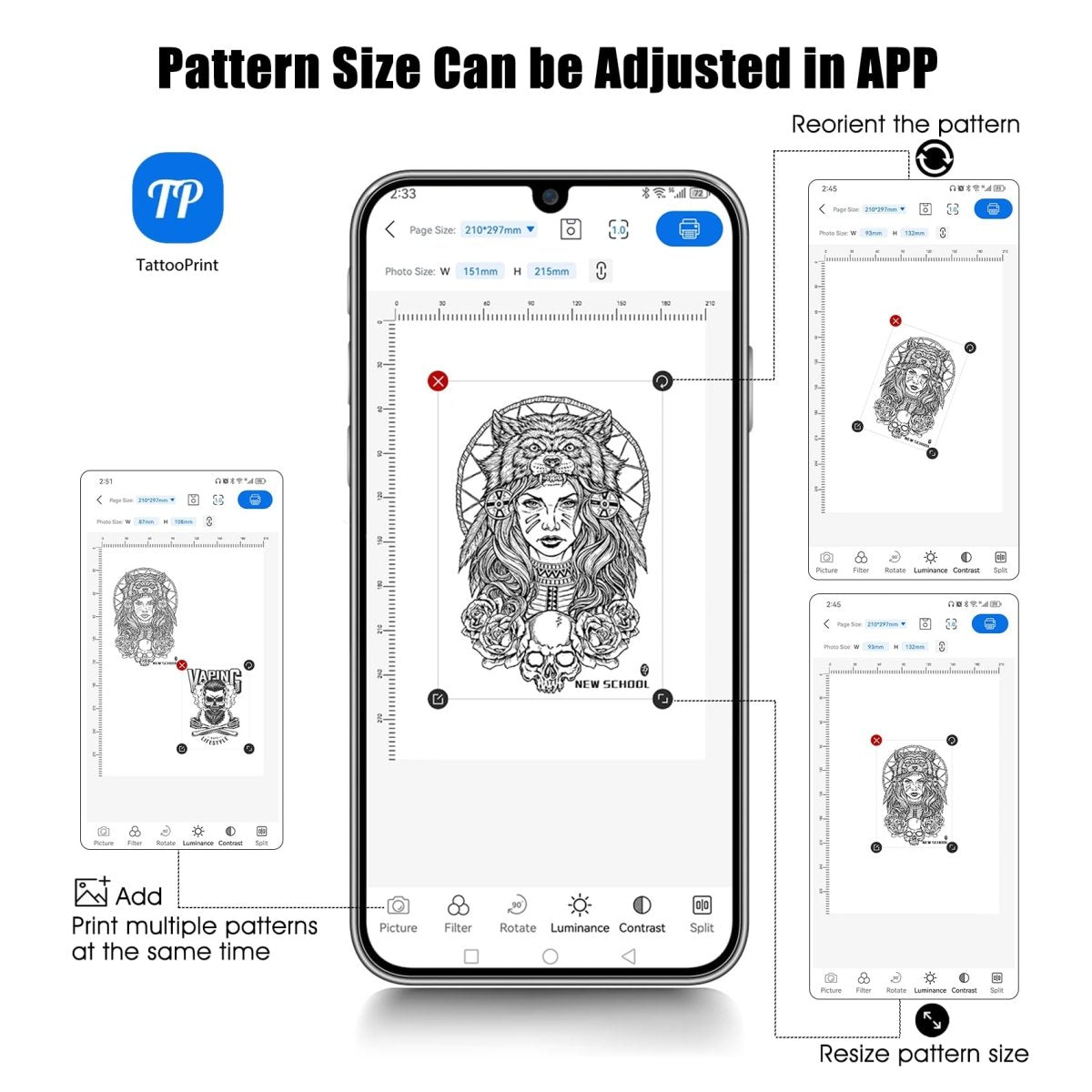 Biomaser Wireless Tattoo Stencil Printer with 10pcs Transfer Paper - Tattoo Unleashed