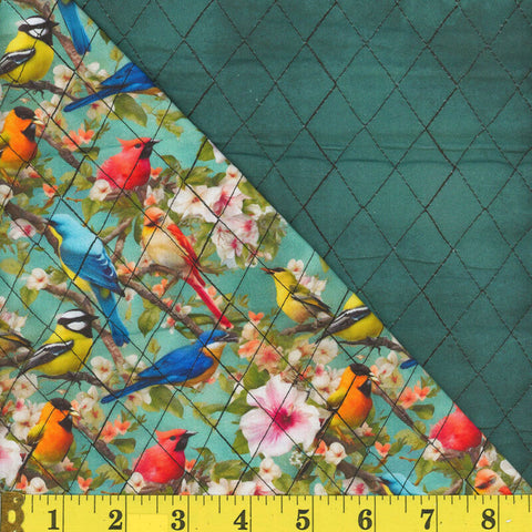 birds, Printed Quilted Cotton Fabric 1415